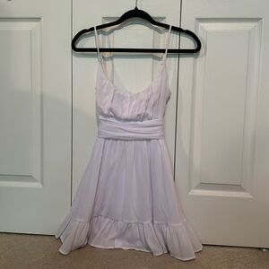 Lucy in the Sky Los Angeles Medium White Ruched babydoll dress